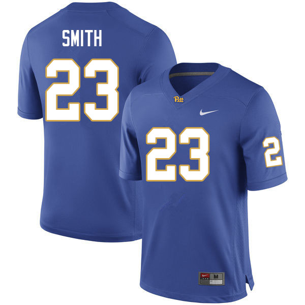 Men #23 Leslie Smith Pitt Panthers College Football Jerseys Sale-Royal